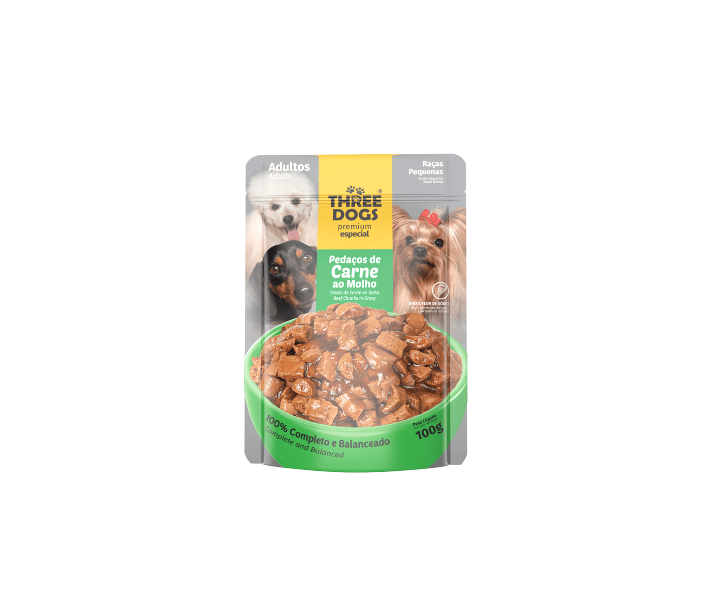 THREE DOGS SALSA ADT RAZ/PEQ 100 G