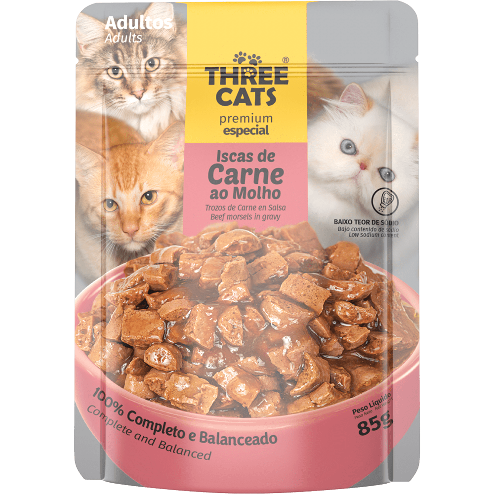 THREE CATS SALSA ADT CARNE 85GR
