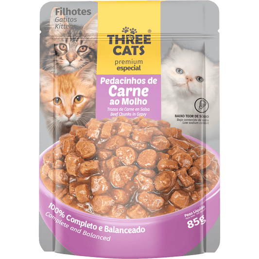 THREE CATS SALSA FILH CARNE 85 GS